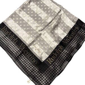 Rudolph Valentino Rectangular Scarf 37”x37” Inches Grey